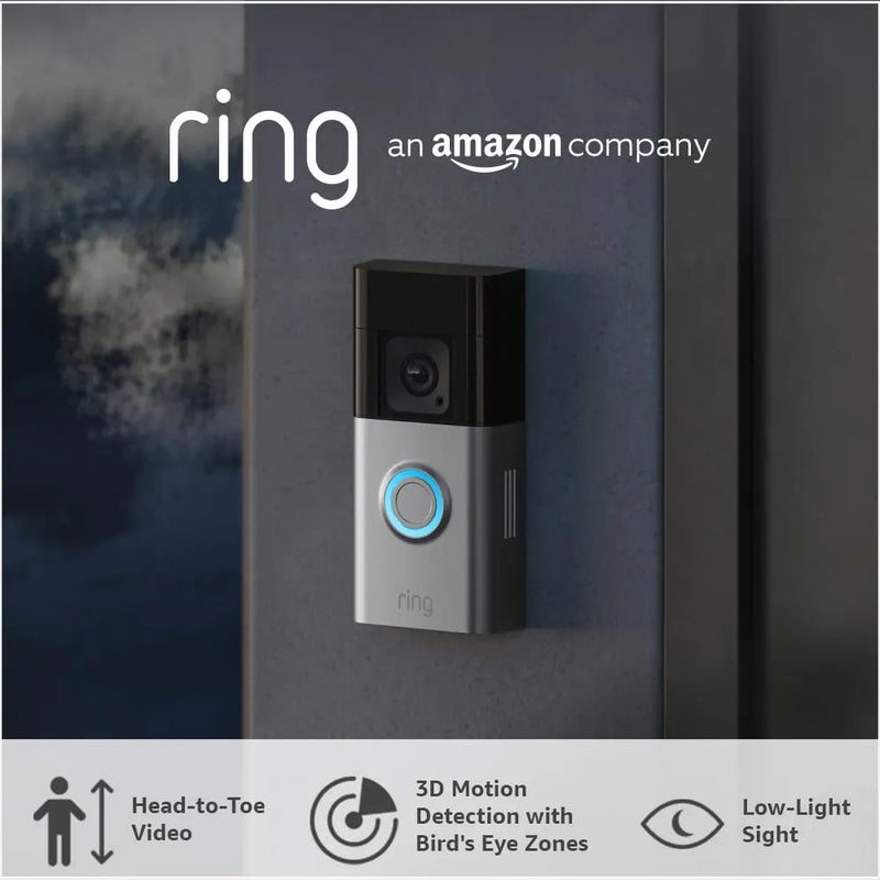Ring Battery Video Doorbell Pro Wireless 1536p HD 3D Motion