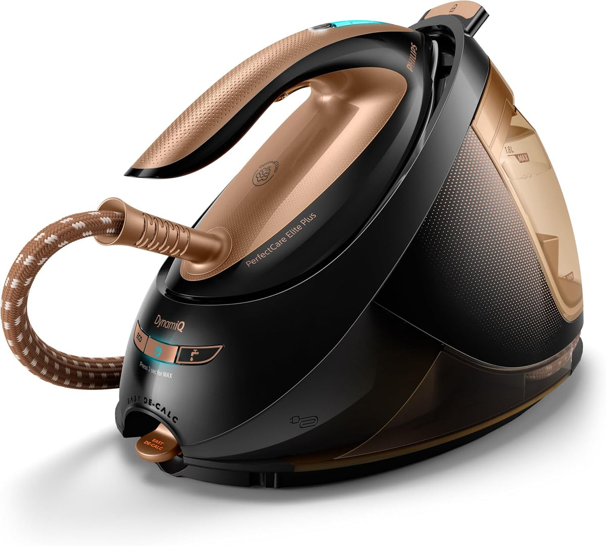 Philips PerfectCare Elite Plus Steam Generator Iron | OptimalTEMP Technology | 8 Bar Pressure | 600g Steam Boost | Large 1.8L Tank