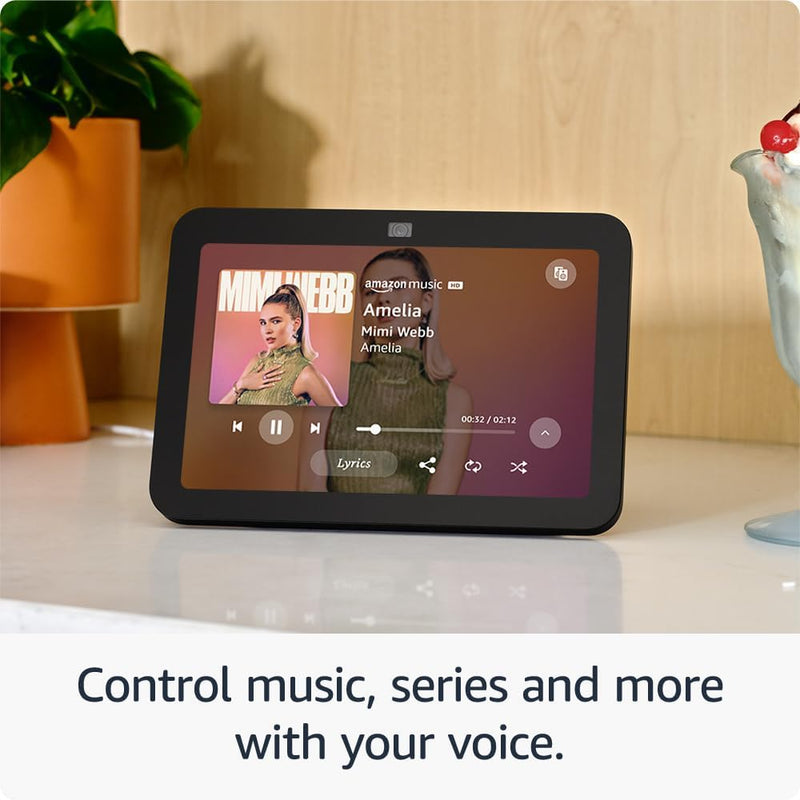 Amazon Echo Show 8 | 3rd Gen 2023 | HD Smart Screen with Spatial Audio, Smart Hub | Alexa | Charcoal