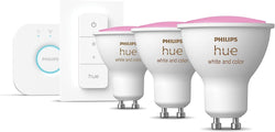 Philips Hue White & Colour Ambiance GU10 Starter Kit with Dimmer Switch