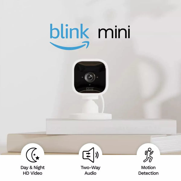 2x Blink Mini | Indoor Plug-in Smart Security Camera | 1080p | White