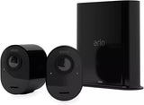 Arlo Ultra2 -  2 Camera System | Wireless 4K Outdoor Security | Colour Night Vision | Black