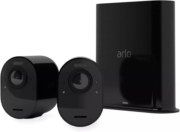 Arlo Ultra2 - 2 Camera System | Wireless 4K Outdoor Security | Colour Night Vision | Black