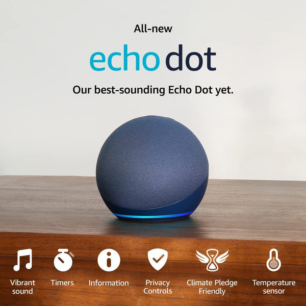 Echo Dot (5th generation, 2022) Smart Speaker with Alexa | Deep Sea Blue