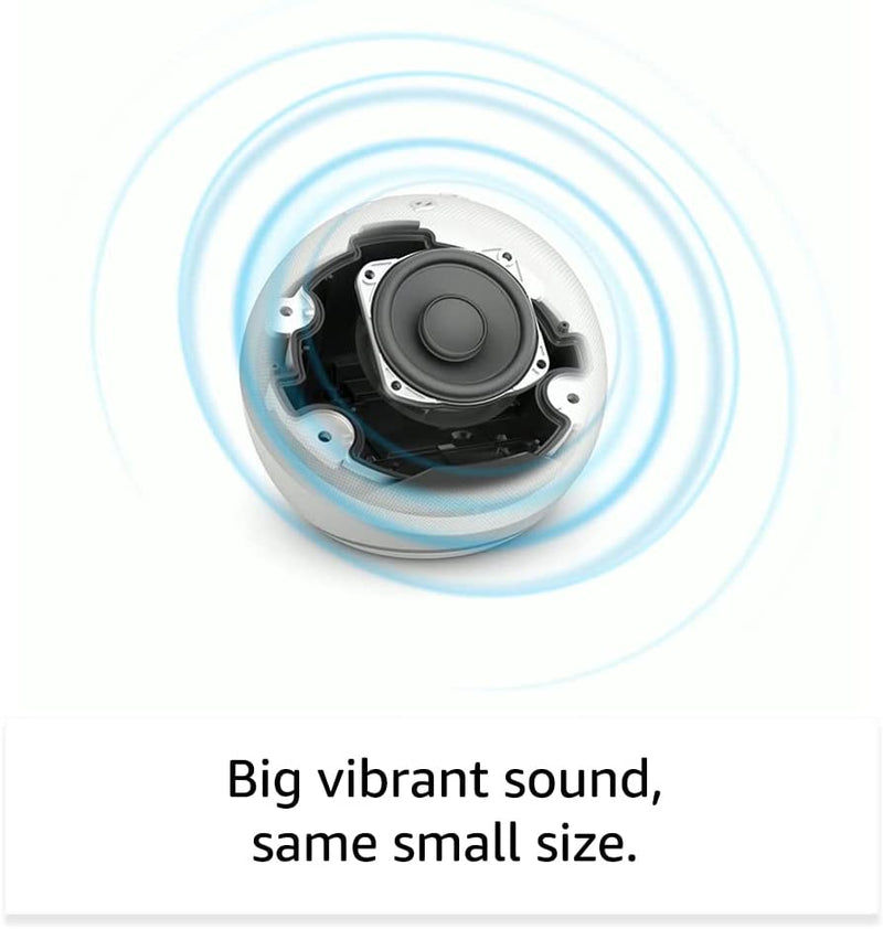 Amazon Echo Dot Smart Speaker with Clock and Alexa | Glacier White (5th generation, 2022)