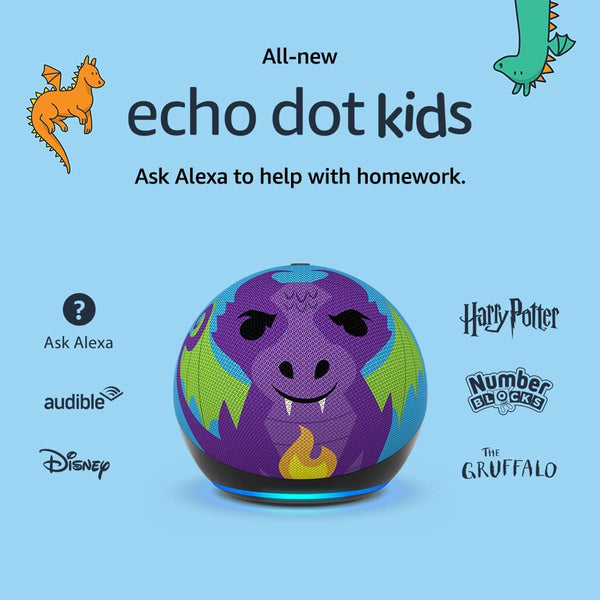 Amazon Echo Dot Kids | Smart Speaker with parental controls | Dragon (5th generation, 2022)