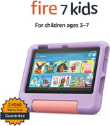 Amazon Fire 7 Kids Tablet | 7" display, ages 3-7, 16 GB, Purple 12th Gen | 2022