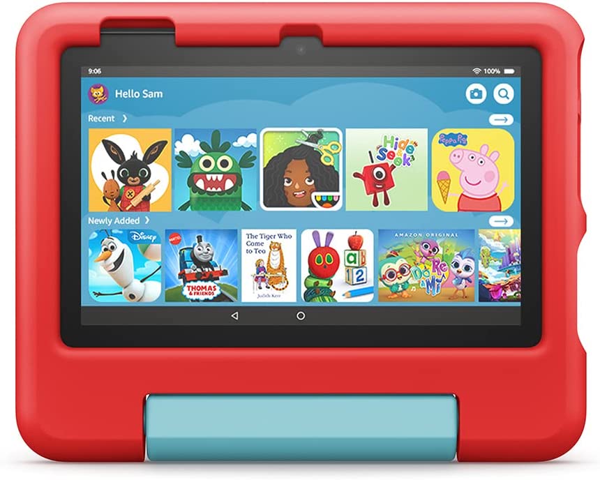 Amazon Fire 7 Kids Tablet - 7" Display | Ages 3-7 | Amazon Kids+ | 10hr Battery | 16GB | Red
