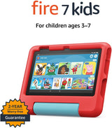 Amazon Fire 7 Kids Tablet - 7" Display | Ages 3-7 | Amazon Kids+ | 10hr Battery | 16GB | Red