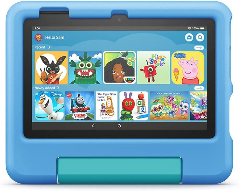 Amazon Fire 7 Kids Tablet | 7" display, ages 3-7, 32 GB, Blue, 12th Gen 2022