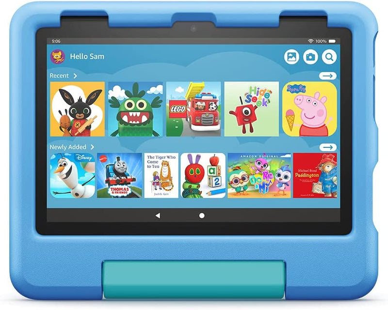 Amazon Fire HD 8 Kids Tablet | 8-inch HD display | Ages 3-7 | Kid-Proof Case | 32 GB | 2022 12th Gen | Blue