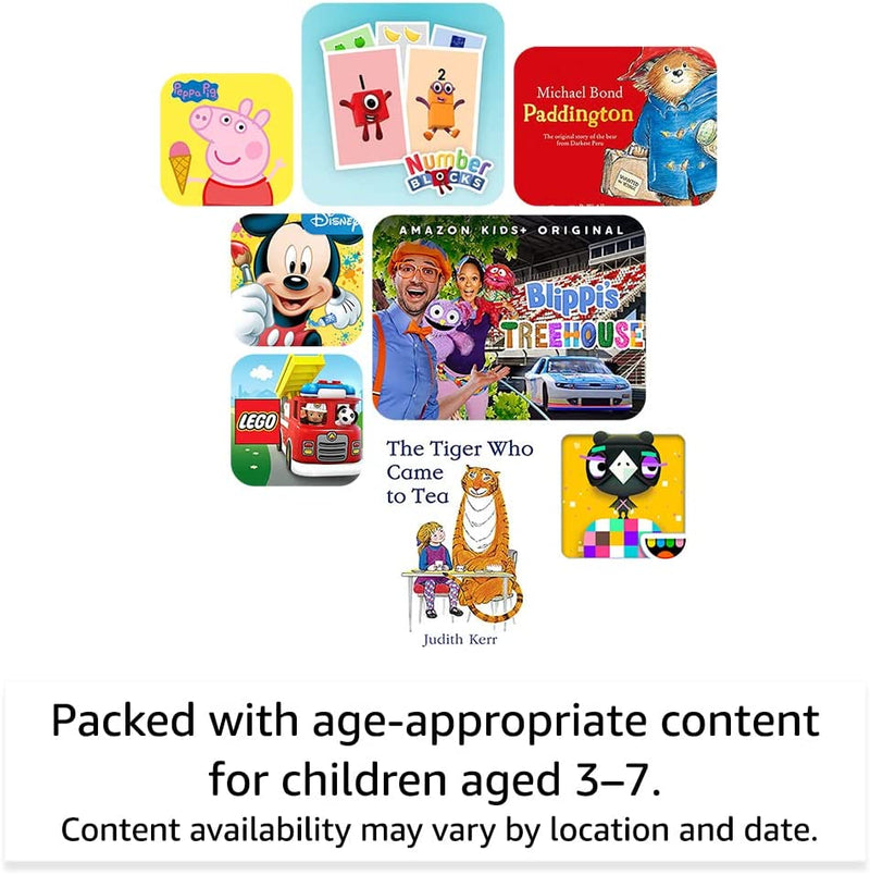 Amazon Fire HD 8 Kids Tablet | 8-inch HD display | Ages 3-7 | Kid-Proof Case | 32 GB | 2022 12th Gen | Blue