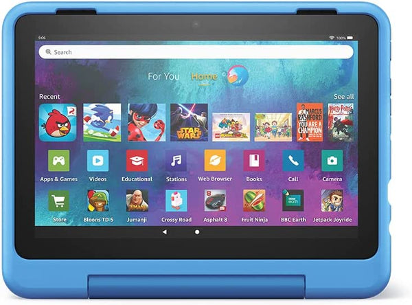 Amazon Fire HD 8 Kids Pro tablet | 8-inch HD display | Ages 6-12 | Kid-Friendly Case | 32 GB | 12th Gen 2022 | Cyber Sky