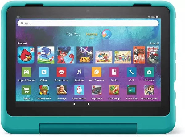 Amazon Fire HD 8 Kids Pro | 8" HD Tablet | 2-Yr Warranty | Age 6-12 | Hello Teal