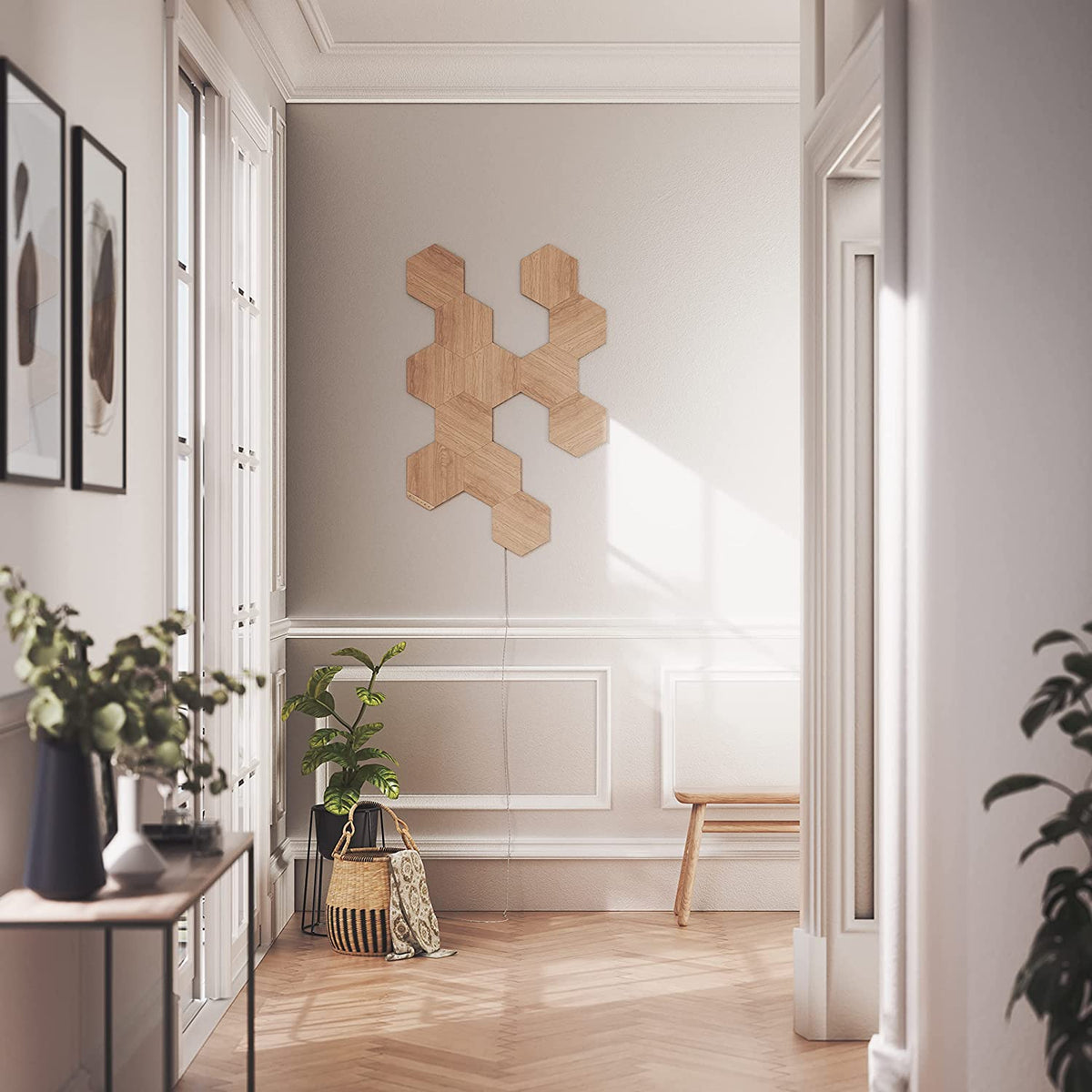 Nanoleaf Elements Wood Look Hexagons Starter Kit - 13 Panels
