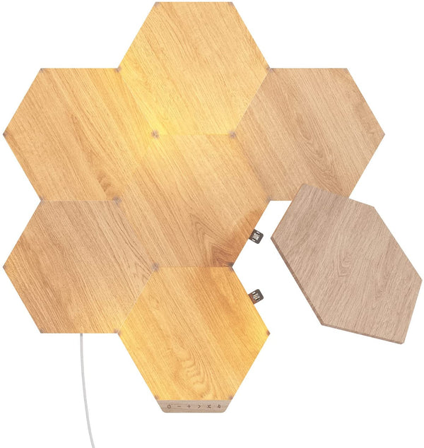 Nanoleaf Elements Wood Like Hexagons Starter Kit - 7 Panels