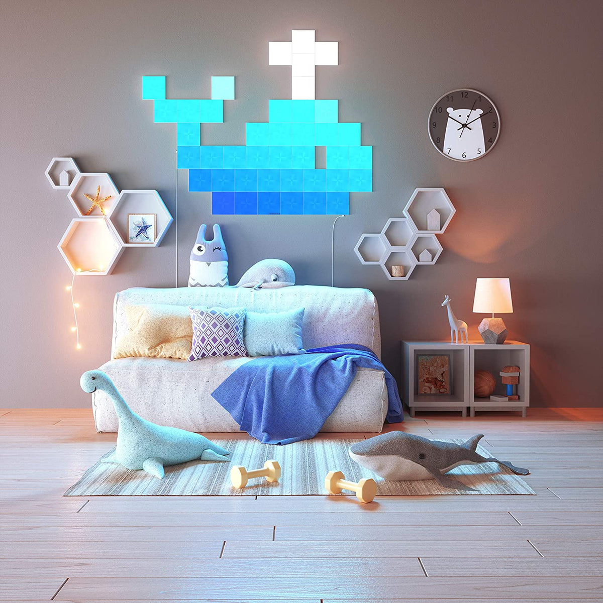 Nanoleaf Canvas Starter Kit - 17 Light Squares