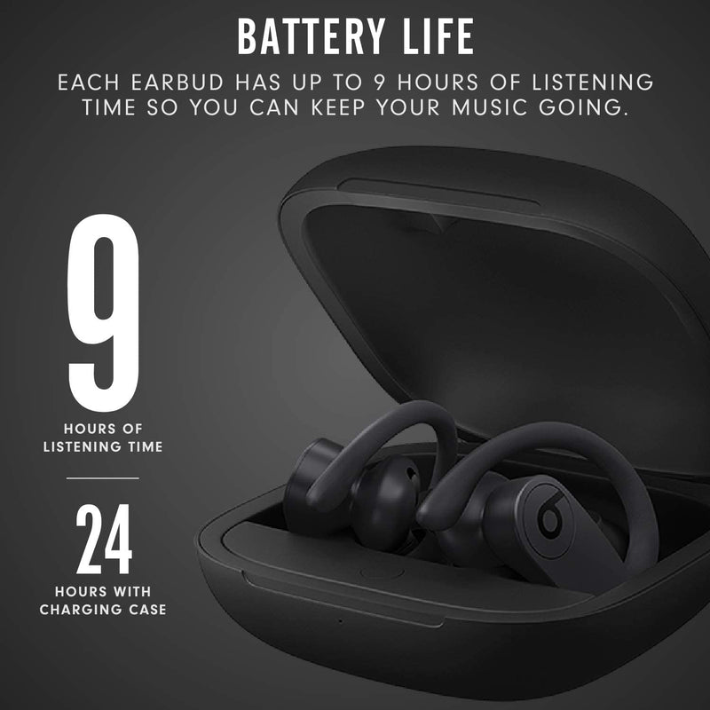 Powerbeats Pro Wireless Earphones Sweat Resistant Earbuds, Built-in Microphone - Black