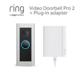 Ring Video Doorbell Pro 2 with Plug-In Adapter | HD Head to Toe Video, 3D Motion Detection