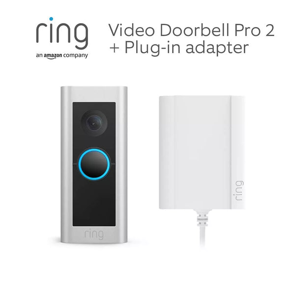 Ring Video Doorbell Pro 2 with Plug-In Adapter | HD Head to Toe Video, 3D Motion Detection |