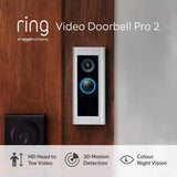 Ring Wired Video Doorbell Pro 2 | 1536p HD | 3D Motion | Bird's Eye View | Hardwired