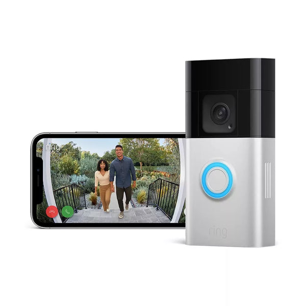 Ring Video Doorbell Plus | Battery Powered | Wireless Video Doorbell Camera | 1536p HD Video, Colour Night Vision, Wi-Fi, DIY