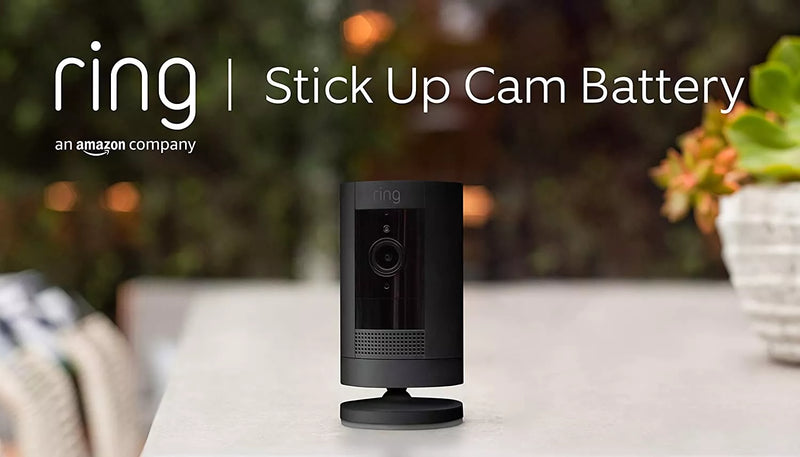 Ring Stick Up Cam - Battery Powered Indoor Outdoor Camera Black 3rd Gen