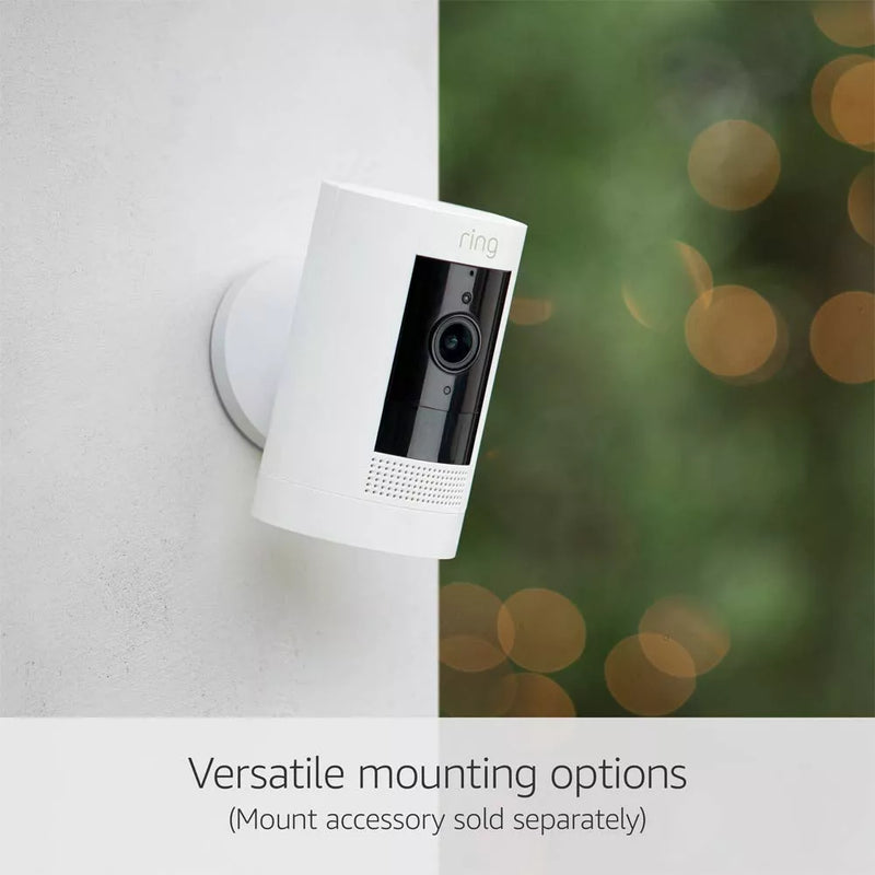 Ring Outdoor Camera Battery | 1080p HD | Wireless | Two-Way Talk | White